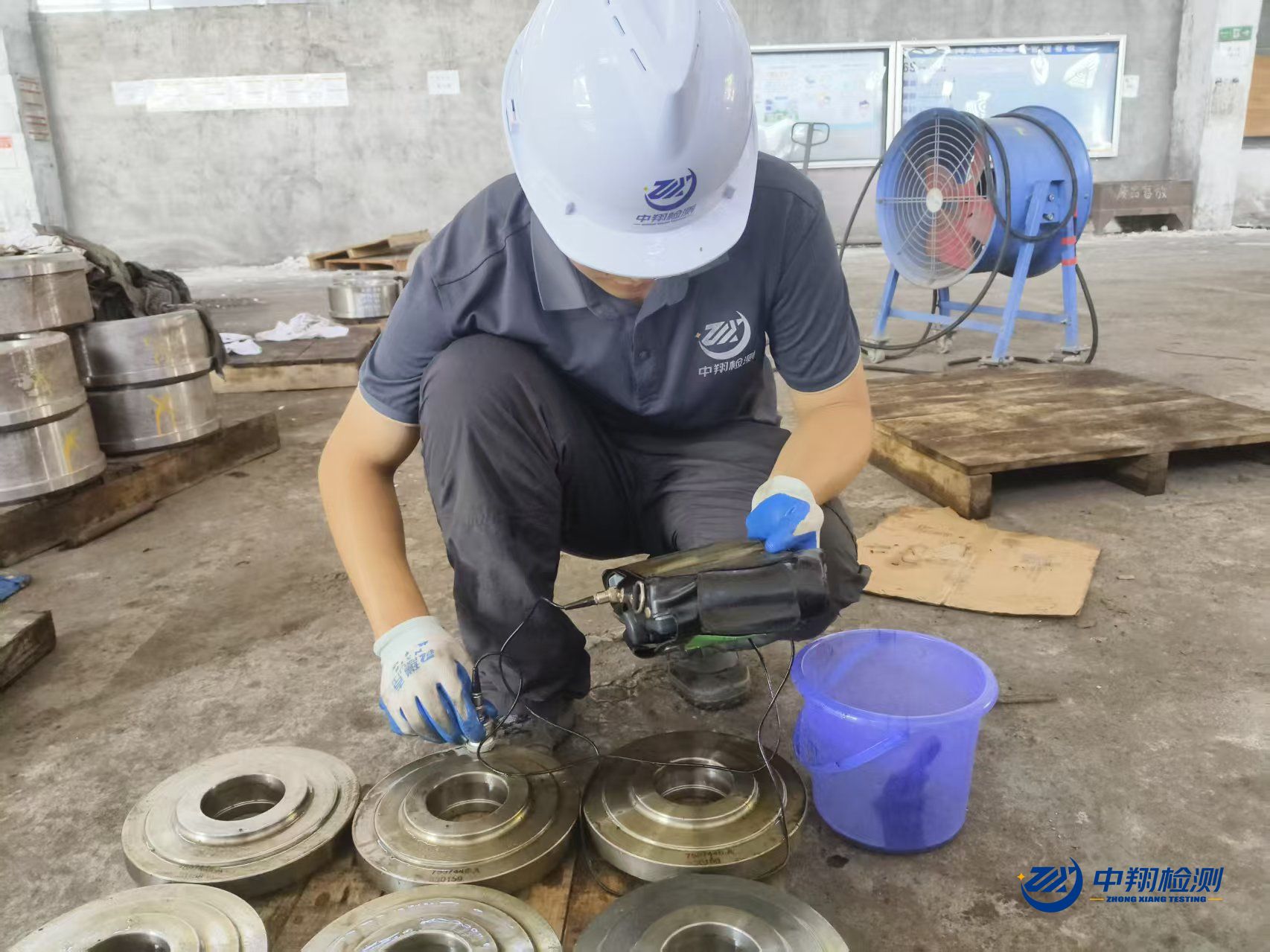 中翔锻件超声现场检测案例